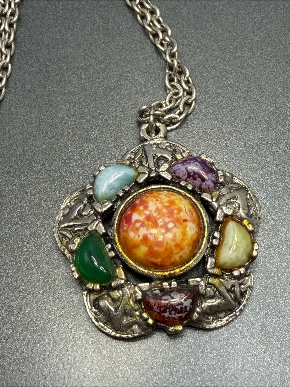 Vintage Celtic Stone Pendant